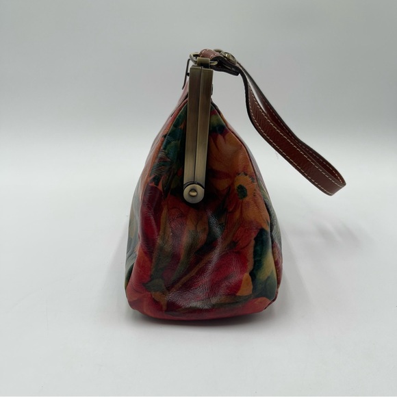 Patricia Nash Ferrara Frame Floral Leather Satchel Shoulder Purse Botanical Fall - Picture 4 of 16